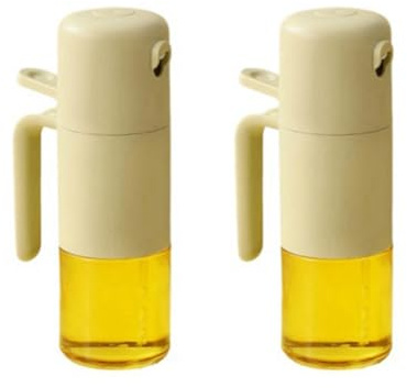 Ounfhtrttk Hervidor de Aceite de Vidrio para el Hogar, para Exteriores, de Doble Uso, A Prueba de Fugas, con Prensa Atomizadora, Hervidor de Aceite C