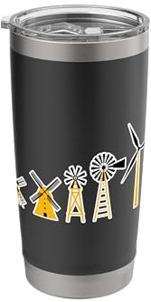 Windmill Technician Wind Pumps Operator Wind Engineer Stainless Steel Insulated Tumbler