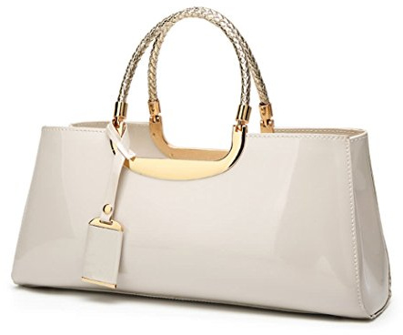 DEERWORD Mujer Bolsos Mochila Casual Bandolera Marca Mediano Antirrobo Italianos PU Cuero 5378 1 piezas Weiß