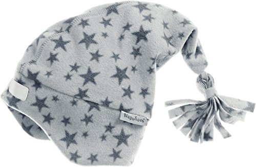 Playshoes Mössa för flickor fleece mössa stjärnor, Grå (grå 33), 55 cm