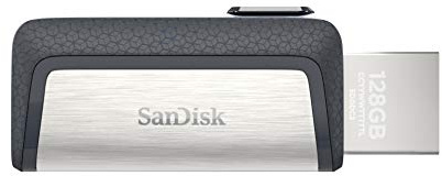 SanDisk 164113 Ultra Dual USB Type-C Laufwerk Smartphone Speicher 256 GB (Mobiler Speicher, USB 3.1, versenkbarer Doppelanschluss, 150MB/s Übertragungsraten, USB Laufwerk)
