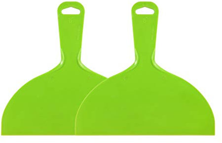 sourcing map Spatule Grattoir Masticage 8 Plastique Flexible Couteaux Enduire Disposable Épandeur pour Rubanage Cloison Sèche Paroi Peinture Vert 2Pcs