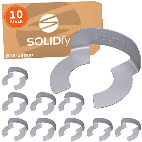 SOLIDfy® - [10x] KL-Sicherungen Ø 16mm - 18mm Wellensicherung für Wellen und Bolzen verzinkte KL Sicherung