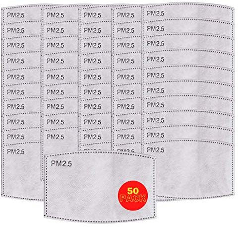 Filtro maschera facciale x50 filtri GENERISE per maschere facciali UK Stock – filtri sostituibili lavabili a carbone attivo