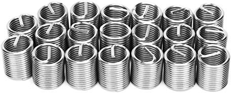 Gewindereparaturset Edelstahl 20-teilig M12x1,5 Spiraldraht-Einsätze für Schraubenbolzen Schraubensicherung Reparaturkit Metrisch Gewindeeinlage