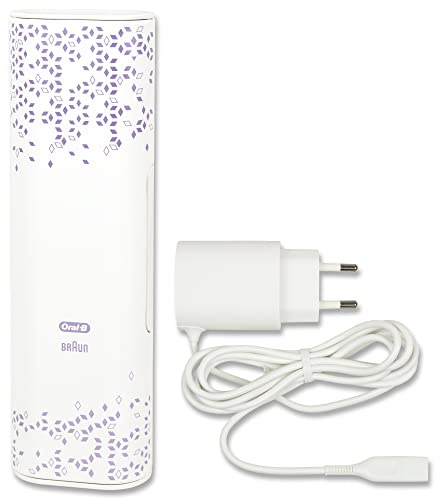Oral-B Genius Series Zahnbürsten Reise-Etui mit Ladefunktion für 1 Handstück und 2 Aufsteckbürsten | Set aus Reise Etui und Ladekabel (Lila)