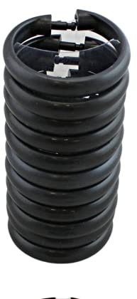 12 Piece Plastic Basic Locking Round Hook Easy Gliding Shower Curtain Rings Fits All Standard Size Shower Rods (Black)