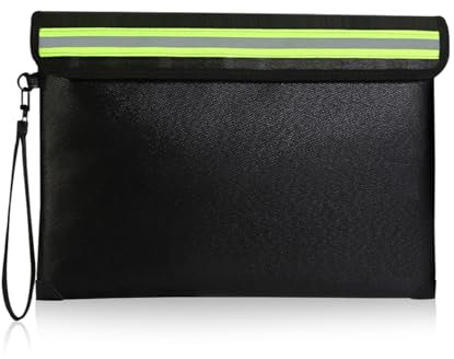 Feuerfeste Dokumententasche mit Reißverschluss, 27,9 x 20,1 cm, 8 Schichten, feuerfest, feuerfest, wasserabweisend, Aufbewahrungstasche für Bargeld, wichtige Papiere und Wertsachen (klein)