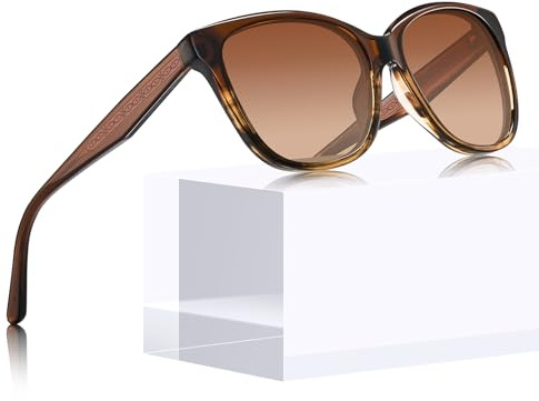 CARFIA Cateye Polarised Sunglasses for Womens UV400 Protection Retro Fashion Eyewear with Hand-crafted Acetate Frame for Outdoor Lifestyle