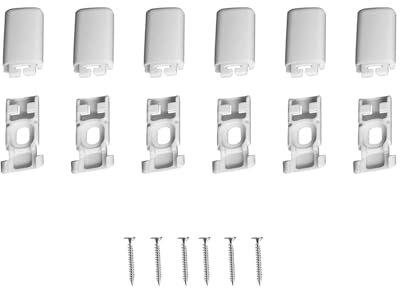 6 Stück Plissee Spannschuhe,Plissee Ersatzteile Set Klemmträger Zubehör,Spannschuhe für Verspannte Plissees,Kunststoff plissee Ersatzteile für Klebeträger und Stick & Fix Front Klebeplatten (Weiß)