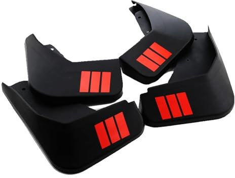 4 pezzi/set paraspruzzi for auto compatibili for Jeep -Renegade 2015-2021 set paraspruzzi parafanghi parafanghi anteriori posteriori accessori for auto(Red)