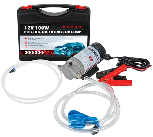 YaoFaFa Pompe à Huile Diesel 12V 100W Pompe Electrique Vidange Huile Moteur, Pompe de Transfert Pompe extracteur de vidange d'huile