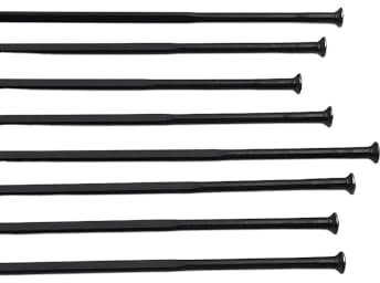 CHENJIAHAO Raggi Bici 28 12 pz/Lotto Raggio della Bicicletta Tirare Dritto Calibro 14G 2.0mm in Acciaio Inox Radio MTB Bici da Strada A Lama Piatta Raggi Bici(256mm)