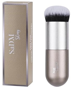 Kabuki Makeup Brush for Powder, Cream, Liquid Foundation, Sunscreen, Blush Blending & Bronzer - Professional Full Face Make Up Brush - Vegan & Cruelty Free