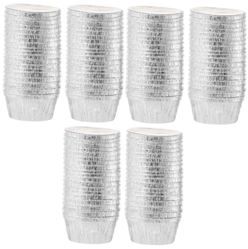Ciieeo 90pcs Foil Dishes and Egg Tart Cups Disposable Muffin Liners for Baking for Cupcake Baking Cups and Tart Molds