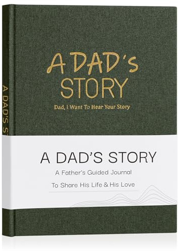Miaikoe pappas livshistoria dagbok familj minnessak bok linne inbunden för pappa att dela hans minnen, med 250+ snabba frågor bokgåva för födelsedag fars dag jul (mörkgrön)