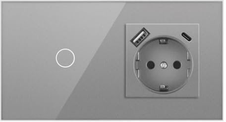 Suoumwa de Corriente de Pared de 16 A con Interruptor Sensor Táctil, Europa, Rusia, España, Alemania, Panel de Cristal, Mejora del Hogar, A Enchufe de la UE