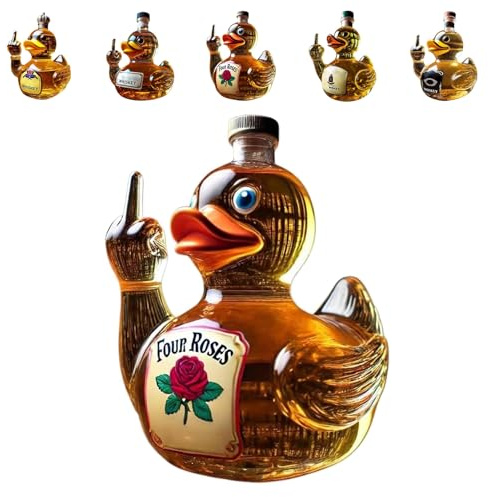 zhongbe Bouteille Amusante en Forme de Canard avec Doigt d'honneur, Carafe à Whisky créative en Forme de Canard, Carafe Amusante en Forme de Canard avec Doigt d'honneur, Carafe à Farce(C)