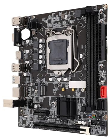 Diyeeni B75 LGA1155 Motherboard (Micro ATX, 2 * 8GB DDR3, PCIE 3.0, NVME M.2, SATA3.0 6GBS, VGA HDMI Compatibile, 10 Mbps LAN) per la 2a 3a Gen per Core I3 I7 per Xeon E3/V2 Serie