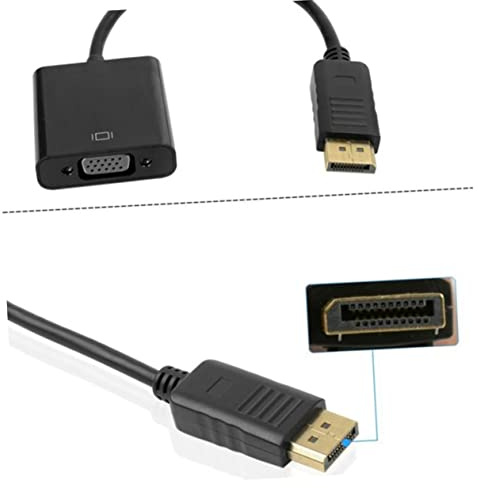 NUOBESTY 2 Piezas Adaptador Displayport Vga con Audio Cable para Proyectores y Pantallas LED Compatible con Computadoras y HDTV