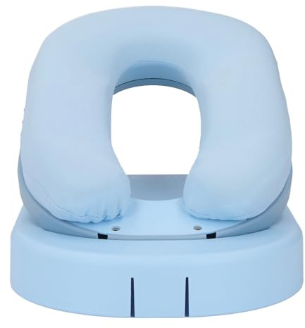 Pilipane Almohada para Dormir Boca Abajo con Espuma viscoelástica y Altura Ajustable para el hogar, el Aula y Viajes. (Azul)