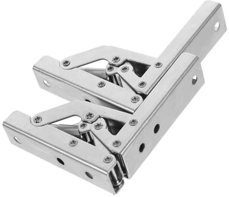 WOONEKY 2 piezas Bisagras Ocultas Plegables Bisagras de Cocina con Cierre y Damping Hidráulico para Armarios y Muebles Instalación y