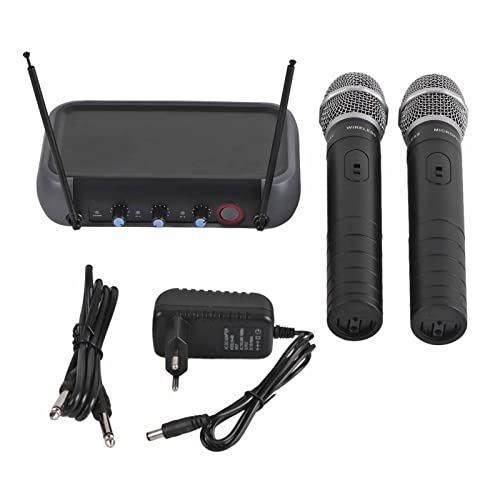 Brilluxa Micro, Microphone sans Fil VHF 220-270 MHz Micro à Main sans Fil pour karaoké PA, système de Micro sans Fil pour Sono, soirées, église, conférences et DJ