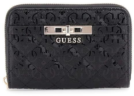 GUESS Geldbörse Idra SLG Medium Zip Around Wallet Black schwarz