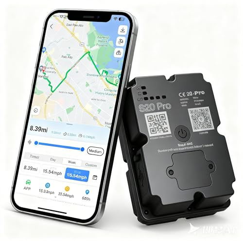 Traqueur GPS de véhicule Suivi en Temps réel Geo-Fence Suivi de 4G LTE, Longue durée de Vie de la Batterie 2-7 Mois, Distance illimitée, Traqueur GPS Personnel