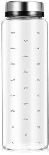 JHKNNK Bottiglia per Condimenti Rotante in Vetro Tappo Girevole, 500 Ml, Dispenser per Spezie per Cucina Domestica e Ristoranti