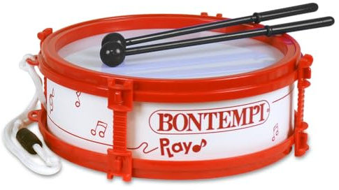 BONTEMPI - Tambour avec Bandoulière Complet avec Baguettes, Son Réaliste, Diamètre 150 mm