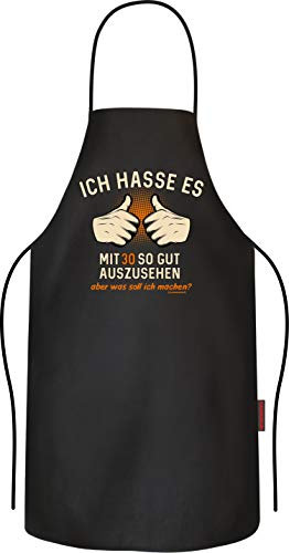RAHMENLOS Grillschürze Kochschürze Küchenschürze als Geschenk zum 30. Geburtstag