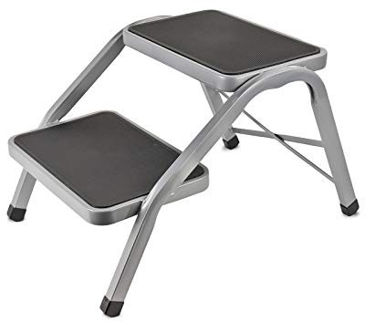 HABA Doppeltrittstufe | 634x381x380mm | gummiert | 4kg | geprüft bis 150 kg | Grau (Tritt)