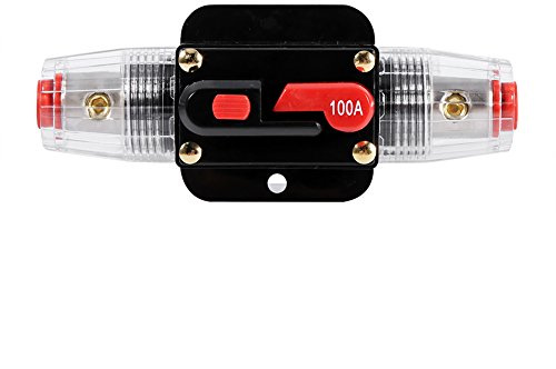 Sicherung, Legierung und Kunststoff des Leistungsschalters 50Amp -100Amp Leistungsschalter zurücksetzen Solarsystem Sicherungshalter Auto Boot Sicherungshalter Wasserdicht 12-24V (100A)