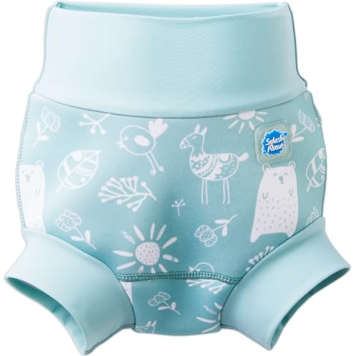 Splash About Happy Nappy Wiederverwendbar Schwimmwindel, Sunny Bear, 6-12 Monate, Pañal de natación para bebés y niños pequeños