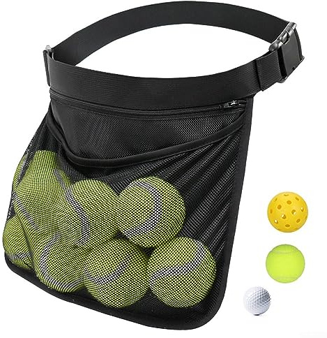Tennisball-Band-Halter, verstellbarer Netzstoff, Gurkenball, Hüftballtasche, Tragetasche, Reisetasche, Tennisball-Gürteltasche