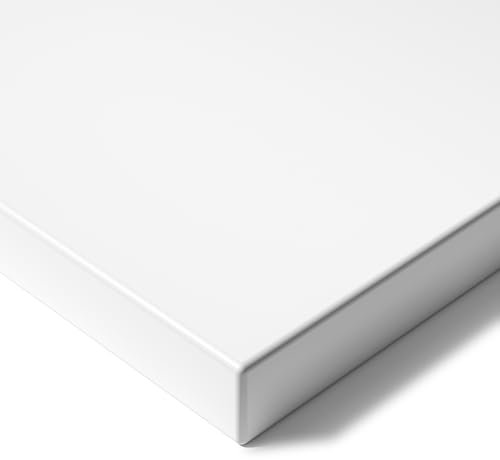 Ergofino Tischplatte 160x80 cm, Perfekt für höhenverstellbare Schreibtische, Esstisch, Schreibtischplatte 2,5 cm stark, Tischplatte aus MDF-Material (Weiß)