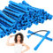 JJUNW 60 varillas permanentes para cabello corto, sin comer, pequeñas varillas flexibles, rodillos permanentes de plástico azul para mujeres, rizador de pelo, herramientas de peinado para peluquería