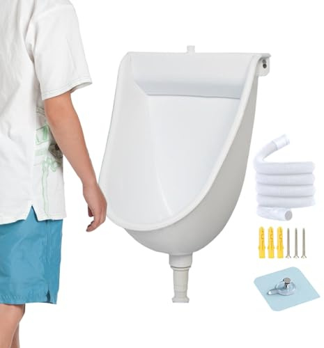 Misaakoeq Toilettes Suspendues - Urinoir Pour Hommes Avec Chasse D'eau | Urinoirs Destinés aux Hommes,Pour Maison Dortoir Jardin Camping-car Appartement Papa Petit ami Grand-père