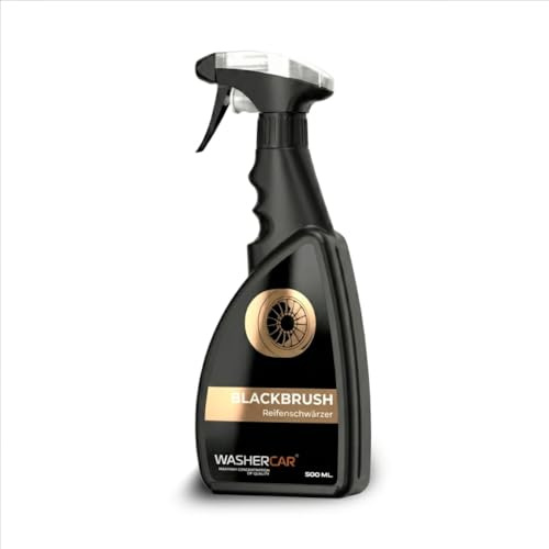 WasherCar Reifenschwärzer 500ml – Reifenglanz Gel & Tire Shine Spray – Tiefschwarz & Wet Look – UV-Schutz Reifenpflege – Antistatisch & Wasserbasiert – Reifenpflegemittel für PKW, SUV & Motorrad