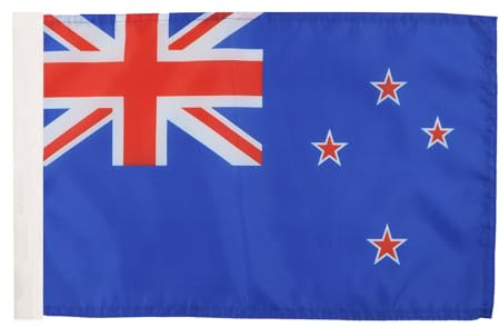 AZ FLAG Flagge Neuseeland 45x30 cm Neuseeländische Polyester 100D Hohlsaum | Für innen und außen dekorative Flagge New Zealand doppelte Nähte und verstärkte Kanten mit Masttunnel 100D Polyester