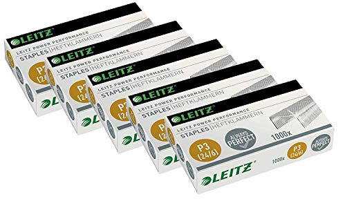 Leitz 55700000 Heftklammer (24/6 mm) 1000 Stück verzinkt (5, 24/6)