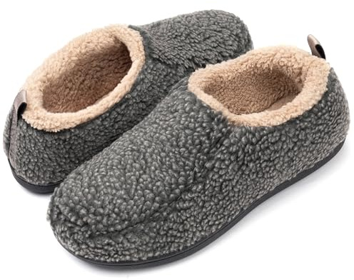 RockDove Men's Nomad Slipper with Memory Foam, Size 10/11 UK Men, Dove Gray