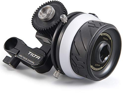 Tilta Mini Follow Focus Lens Zoom Control for DSLR Mirrorless Cameras, Pocket Follow Focus with A/B Hard Stops 0.8m Pitch Follow Focus Gear Ring 15mm Rod Single Rod Holder Lightweight FF-T06/FF-T07