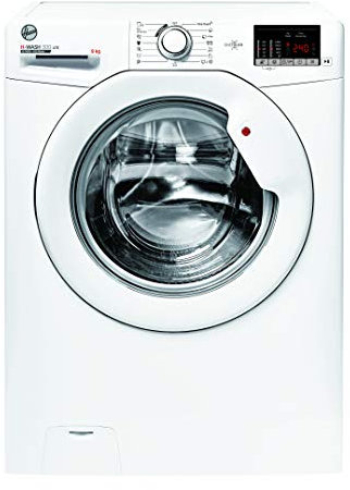 Hoover H-WASH 300 H3W492DE-S Waschmaschine / 9 kg / 1400 U/Min / Smarte Bedienung mit NFC-Technologie / Symbolblende / Spezielle Extra Care-Programme zur Wäschepflege