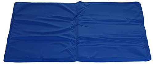 MIJOMA Kühlmatte Kühlkissen Kühldecke Kühlpad für Hunde Katzen Gel-Matte Pet Cooling Mat selbstkühlend, Hundekühlmatte Kühlung an Sommertagen (30 x 40 cm Uni Blau)