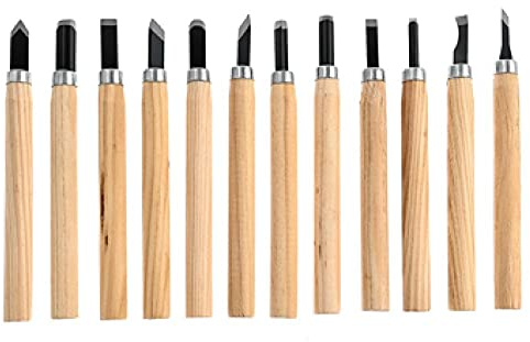 Formones Para Madera Gubias Para Tallar Madera Herramienta 8Pcs / 10Pcs / 12Pcs Professional Talla De Madera Chisel Herramienta De Mano Juego De Herramientas De Mano Para Talla Detallada Básica Carpi
