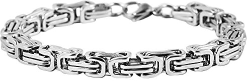 Raptor Unisex-Armband Stärke 6 mm Edelstahl Königsarmband 19 bis 22 cm RA50130 (22)
