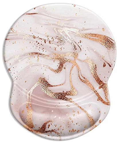 ITNRSIIET Ergonomisches Mauspad mit Gel-Handgelenkstütze Kleine Handgelenkauflage Glatte Oberfläche Rutschfeste PU-Unterseite Bequeme Büroartikel Schmerzlinderung, 22,1 x 18,3 cm