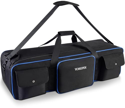 YOREPEK StativTragetasche, Lichtständertasche mit 2 Schutzpolsterungen, 77,5 cm große FotostudioAusrüstungstasche für Stative, Einbeinstative, Lautsprecherständer, Galgenständer, Camcorder,